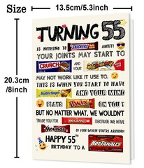 Funny 55th Birthday Card for Women Men, Happy 55th Birthday Gifts Him Her, Un…