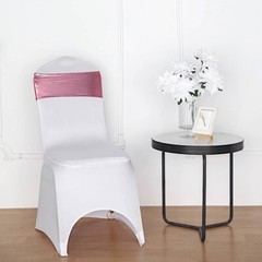 100 Metallic Spandex Chair Sashes with Silver Buckles Party Wedding Decorations