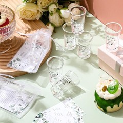 Unbreakable Acrylic Shot Glasses with Thank You Cards for Bachelorette Parties