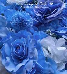 Periwinkle Blue Artificial Flower Panels Wedding Party Wall Photo Background W61