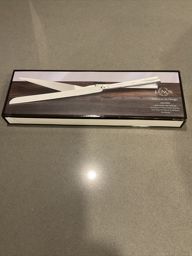 Lenox Adorn 13″ Cake Knife & Server Retail $80.00 or more NEW IN BOX