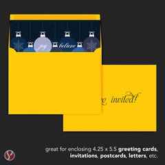 A2 Envelopes, 4 3/8″ x 5 3/4″, Gold, Square Flap, 24w (90gsm), 25 per Pack