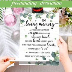 Memorial Table Sign for Wedding, Wedding Wooden Decorations for Fresh
