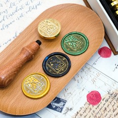 SWANGSA Wax Seal Stamp Set, Vintage 6 Pieces Sealing Wax Stamp Heads and 1 Wo…