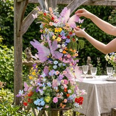 Artificial Flowers Floral Arrangement Kit for Wedding & Home Decor