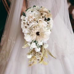 Bridal Bouquets Artificial Flowers Rose, Sunflowers, Daisy Rose Flowers for