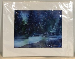 New Laura Gable Studio “Lavender Snowfall” Reproduction Of A Watercolor Painting