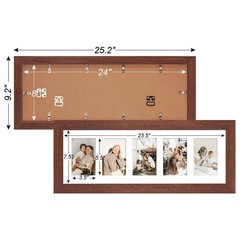 8×24 Picture Frame Display 5 opening 4X6 Picture Frame Collage,Multi Photo Fr…