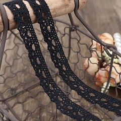 Lace Ribbon 30 Yards – Crochet Lace Trim Cotton for 0.5 inch*30yards Black