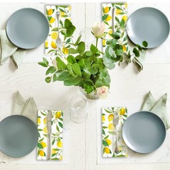 50PCS Lemon Guest Towels Lemon Yellow Citrus Fruit Hand Napkins Paper Napkin Han