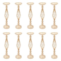 10Pcs Candle Holders Twist Flower Vase Arrangement Stand Decoration for Wedding