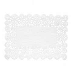 100 WHITE 14″ Rectangular Disposable Lace PAPER DOILIES PLACEMATS Party Supplies