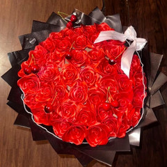 100 Pcs Premade Satin Ribbon Rose Petals Half-Finished Crafting DIY Eternal Flow