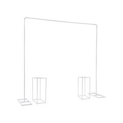Metal Balloon Stand with 2 Flower Racks Wedding Stand 2*2m Backdrop Decoration