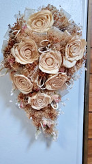 Artificial Bridal Cascade Bouquet Cream Boho Flowers 17″ x 11″