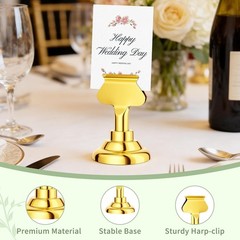 Sophisticated Gold Table Sign Holders – 1.7 Inches, Ideal for Elegant Occasions