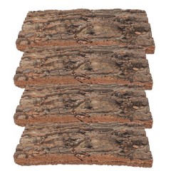 4 Pcs Natural Bark Decoration Wood Pieces Terrarium Tree Carving for Crafts