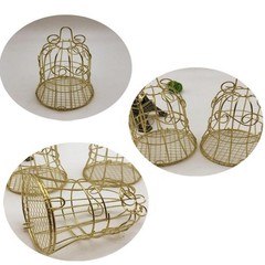 Mini metal gold vintage retro bird cage candy boxes baby shower favor gift box!