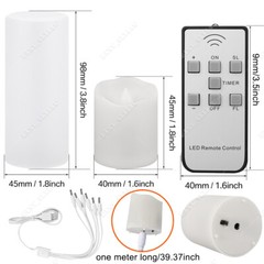 6PCS Rechargeable Flameless Flickering LED Candles Tea Lights with Timer Remote