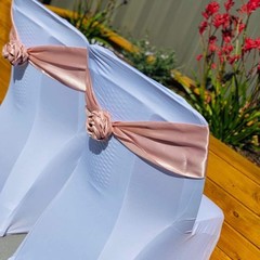 Pack of 50 Satin Red Chair Sashes for Wedding – Chair Bows 7×108 Inches Chairs
