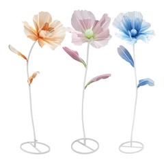 3PCS Giant Artificial Flower Decor for Wedding Background Artificial Flowers