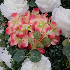 Romantic Artificial Flower Wall Panel Rose Wedding Bouquet Floral Decor 60*40cm