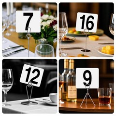 100 Pcs Double-Sided Table Number Cards 1-100, 4×3.7 Inch Signs for Weddings & E