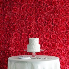 4 Red Roses and Hydrangea Flowers Mat Wall Backdrop Panels Wedding Decorations