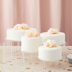 Elegant 4-Piece Acrylic Cake Stand Set – Stackable Dessert Display for Events