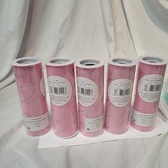 12 Tulle/Tul with 5 pink 6 in x 12yd, 5 Aqua 6 » x 25 yd and 2 Green 6″ x 25 yd