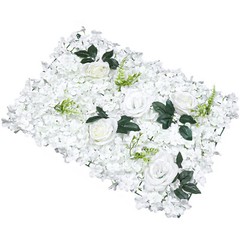 6x White Artificial Flower Wall Hydrangea Panel Bouquet Wedding Party Decor Tool