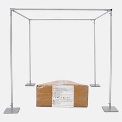 10FT Adjustable 4 Post Height Canopy Mandap Hardware Kit Wedding Party Stand