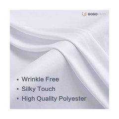 50ft x 14ft White Backdrop Curtains for Parties, Silky Photography Backdrop W…
