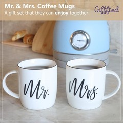 Triple Gifffted Mr and Mrs Coffee Mugs Couples Gifts Ideas for Christmas Wedd…