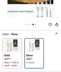 4 Piece Champagne Flutes and Cake Knife Server Set, Bride and Groom Toasting …