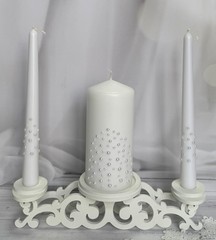 Magik Life Unity Candle Set – Wedding Ceremony Reception 6 Pillar Two 10 Taper