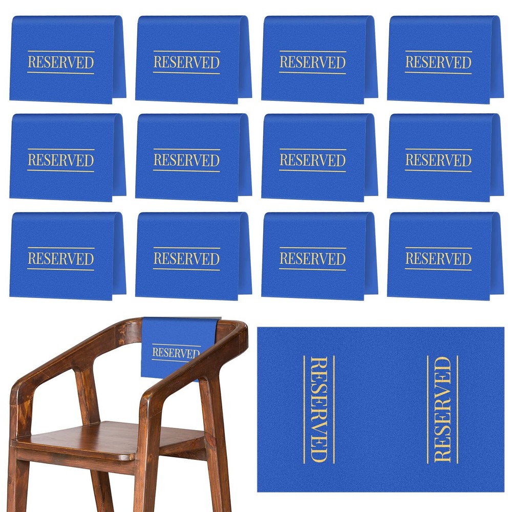 12 Pcs Reserved Chair Signs for Weddings Parties Celebrations Church Events