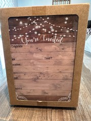 25 rustic invitations & 25 envelopes for wedding, bridal shower, birthday party
