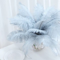 12 pcs 13-15″ long Dusty Blue Genuine Ostrich FEATHERS Wedding Party