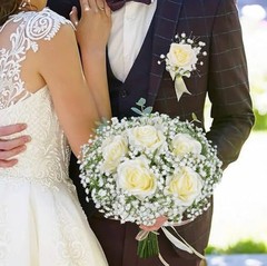 Babys Breath Artificial Flowers Long Stem Baby Breath Flowers 5 Pcs White