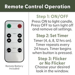 Battery Operated LED Window Candles with Timer, Remote Control, Antique Bronze