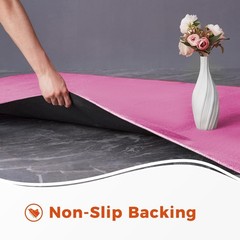 4ftx10ft Pink Carpet Runner, 450GSM Extra Thick Non-Slip TPR Rubber, Indoor/O…