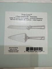 Lenox True Love 2 Piece Dessert Set Silverplate Cake Knife and Server Gift