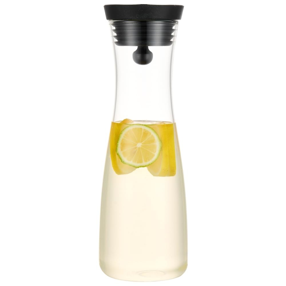 Karafu 40 Oz/1.2 Liter Glass Carafe Lid Borosilicate Water Pitcher For Hot/Cold