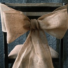 50 Pcs Natural Burlap Chair Bow Sash – Event Decoration Chair Ties – 6″x108″