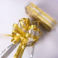 2 PC LARGE SATIN PULL BOW 4″ x 3.5″ party wedding big gift drawstring Holiday