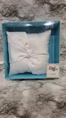 Studio His & Hers Wedding Ring Pillow for Ring Bearer, White NEW