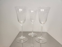 VERA WANG GROSGRAIN WEDGEWOOD CRYSTAL WINE GLASSES SET 3