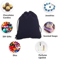 KUPOO 50 Pack 4×6 Inch Black Drawstrings Velvet Bags for Jewelry,Velvet Draws…