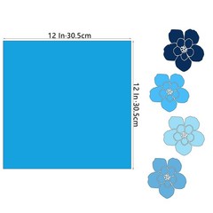 Blues Cardstock Art Paper 20 Sheets 12 x 12 Craft Cover Stock Stash Pack- Ass…